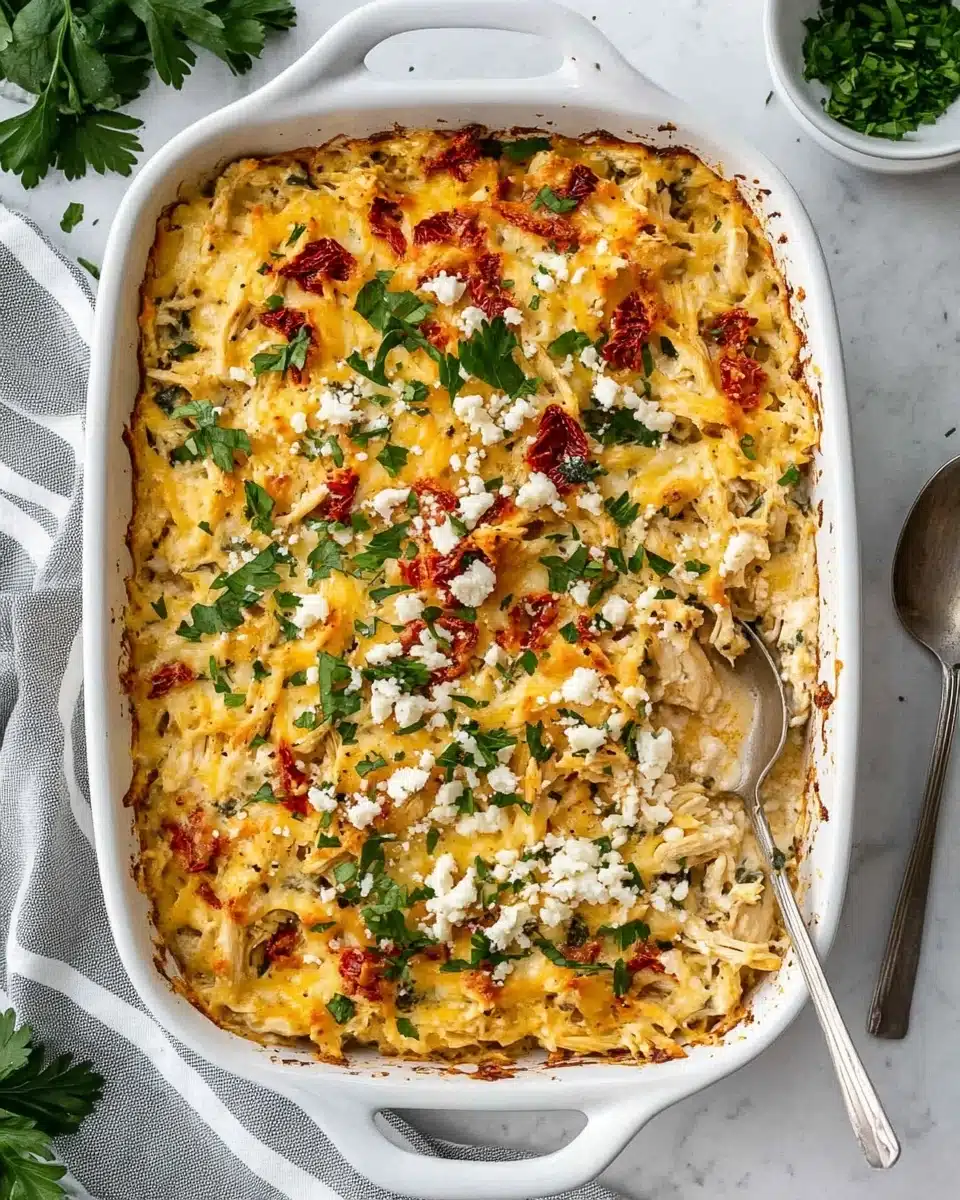 Greek Chicken Orzo Casserole Recipe