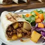 Cheesy Beef and Potato Burritos Recipe
