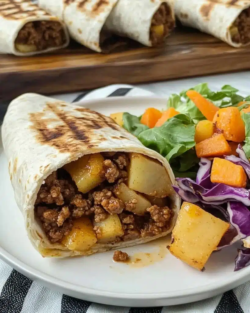 Cheesy Beef and Potato Burritos Recipe