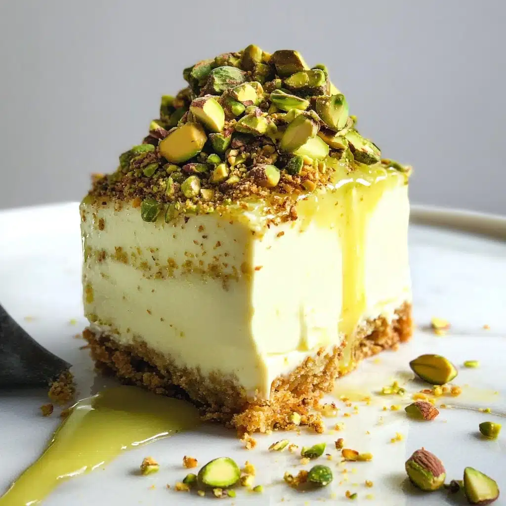 No-Bake Vegan Pistachio Cheesecake Recipe - Recipe Image