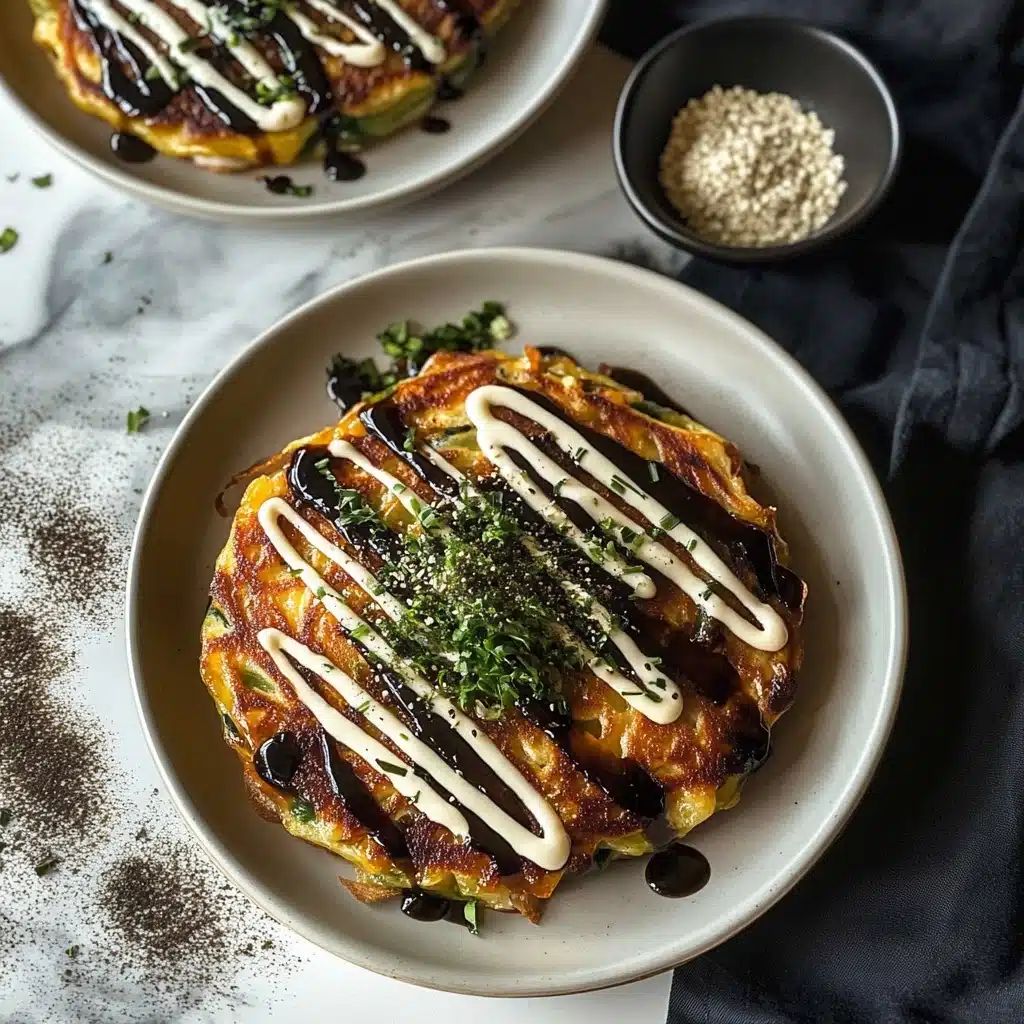Okonomiyaki – Japanese Savoury Pancakes Recipe - Recipe Image