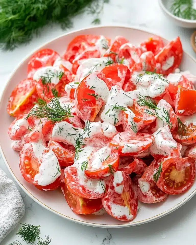 Tomato Garlic Salad Recipe