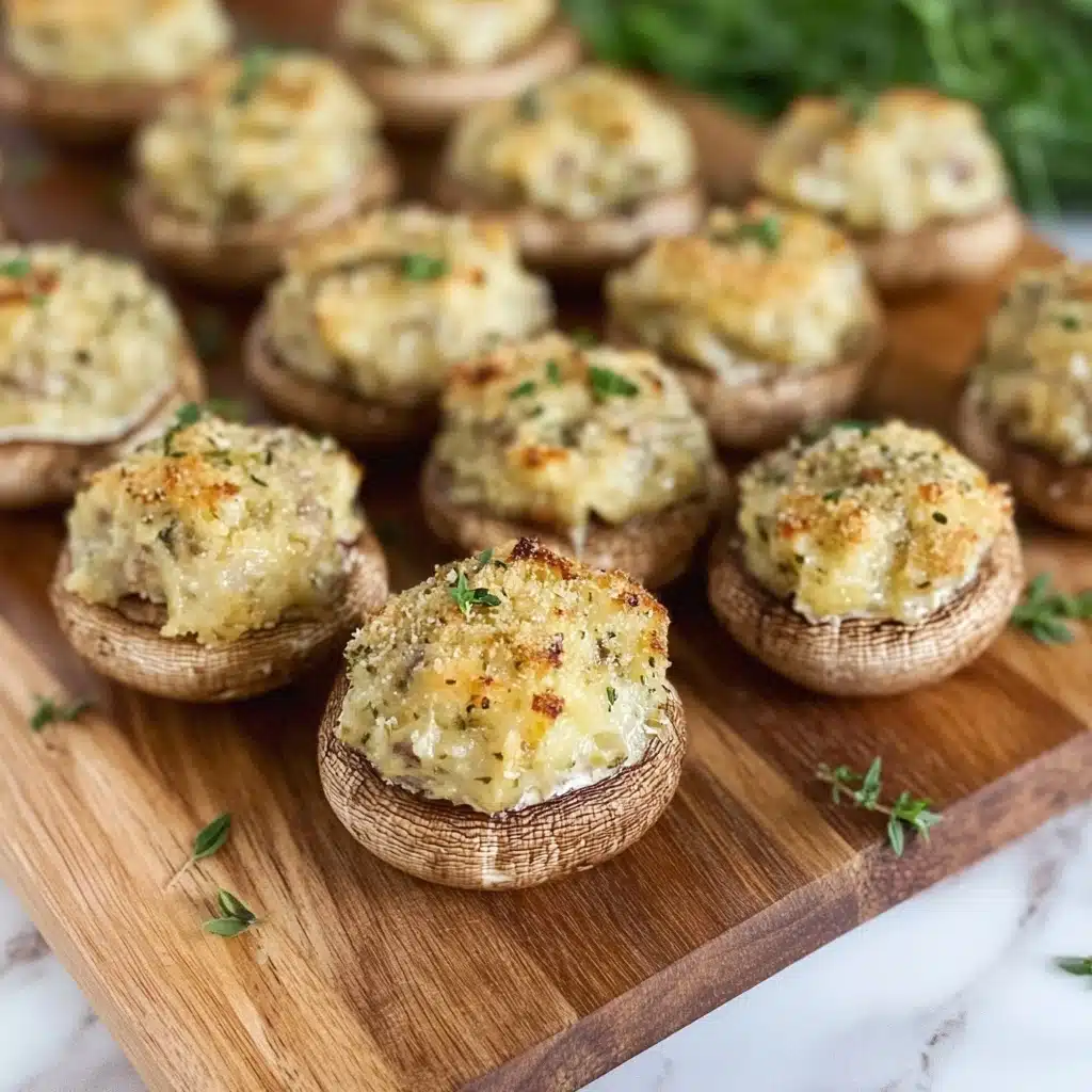 Baked Hazelnut Stuffed Mushrooms Recipe - Recipe Image