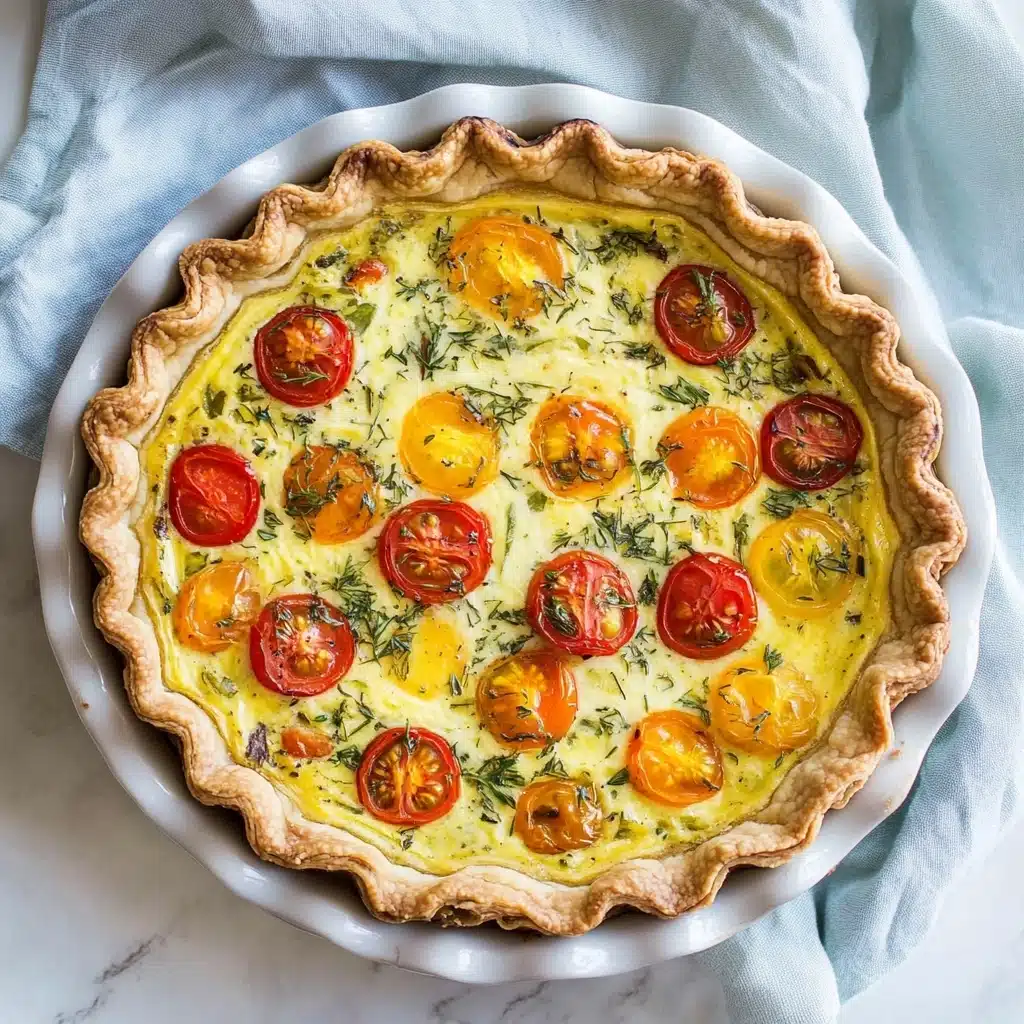 Zucchini Tomato Quiche Recipe - Recipe Image