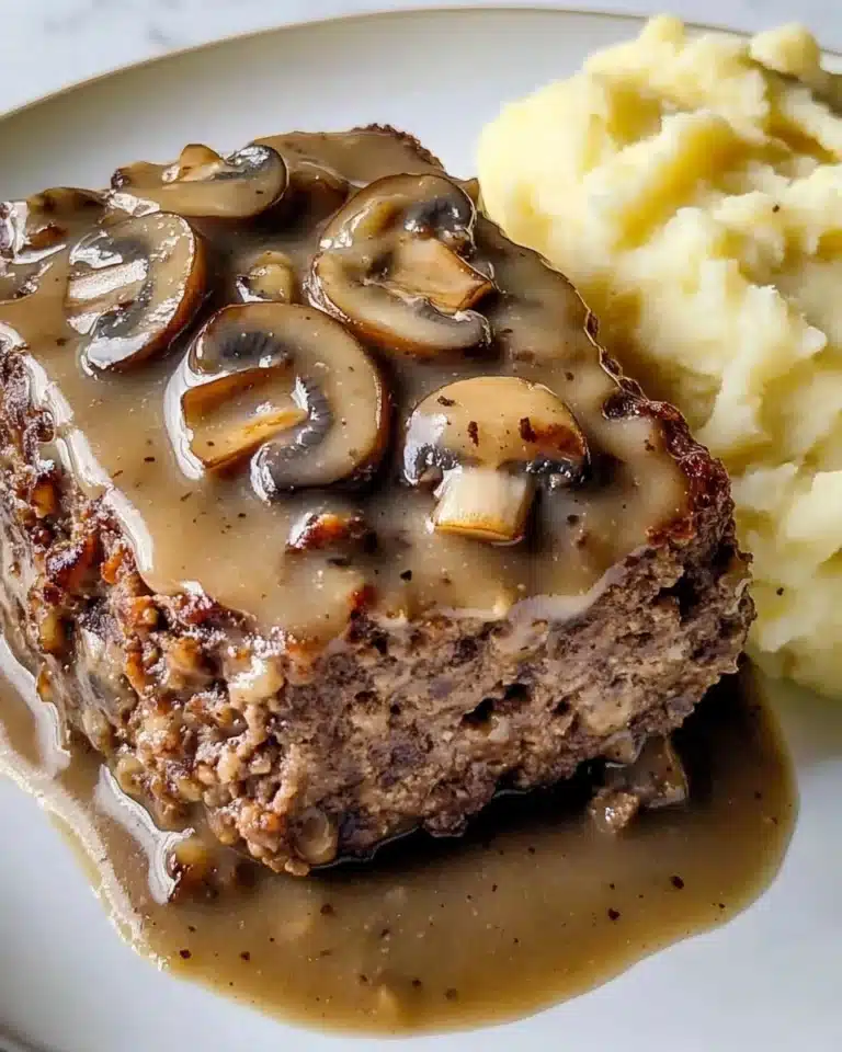Meatloaf with Mushroom Gravy Recipe