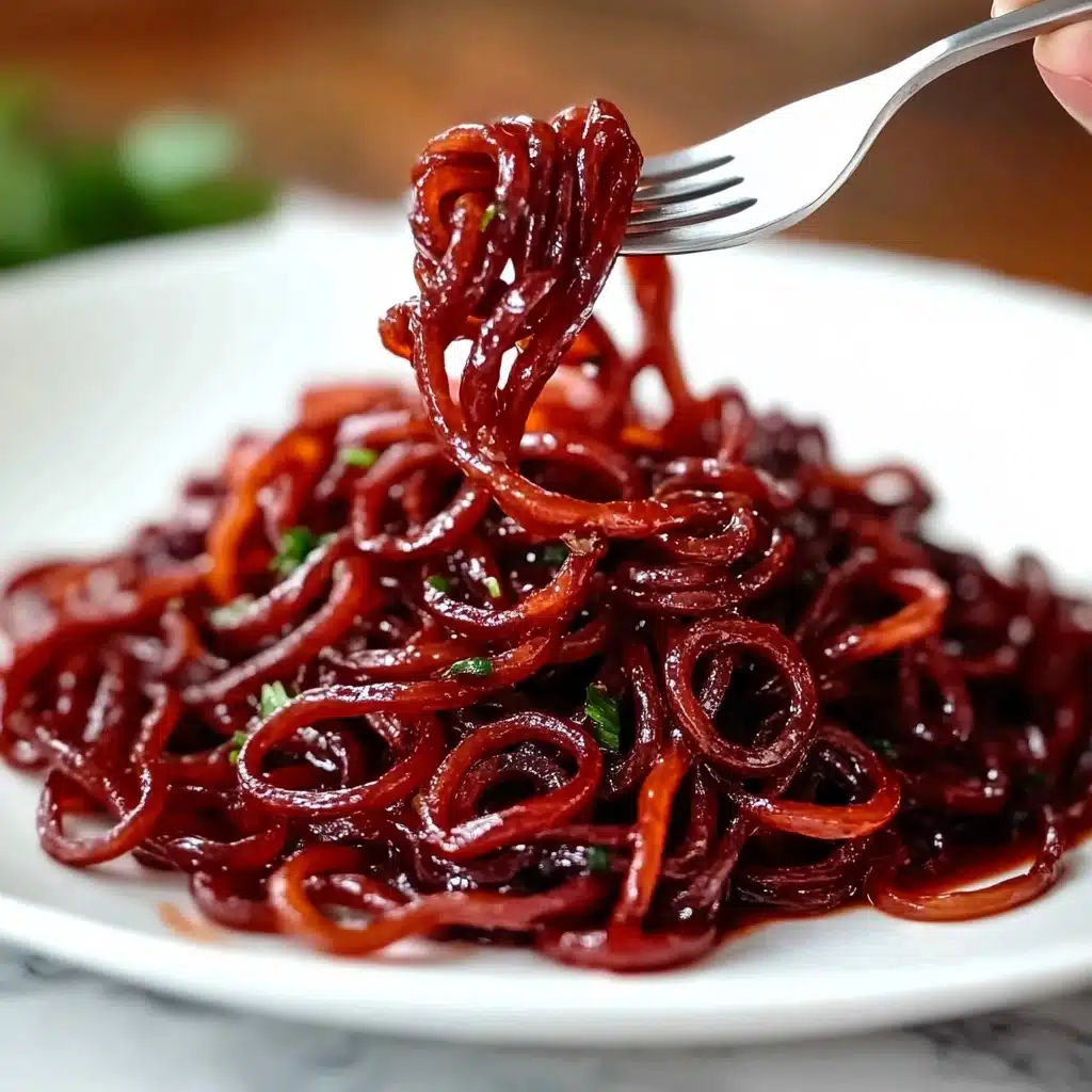 Roasted Spiralized Beets with Honey Mustard Vinaigrette Recipe - Recipe Image