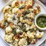 Parmesan Pesto Roasted Cauliflower Recipe