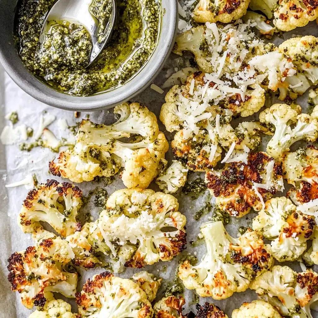 Parmesan Pesto Roasted Cauliflower Recipe - Recipe Image