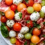 Caprese Melon Salad with Prosciutto and Mozzarella Recipe