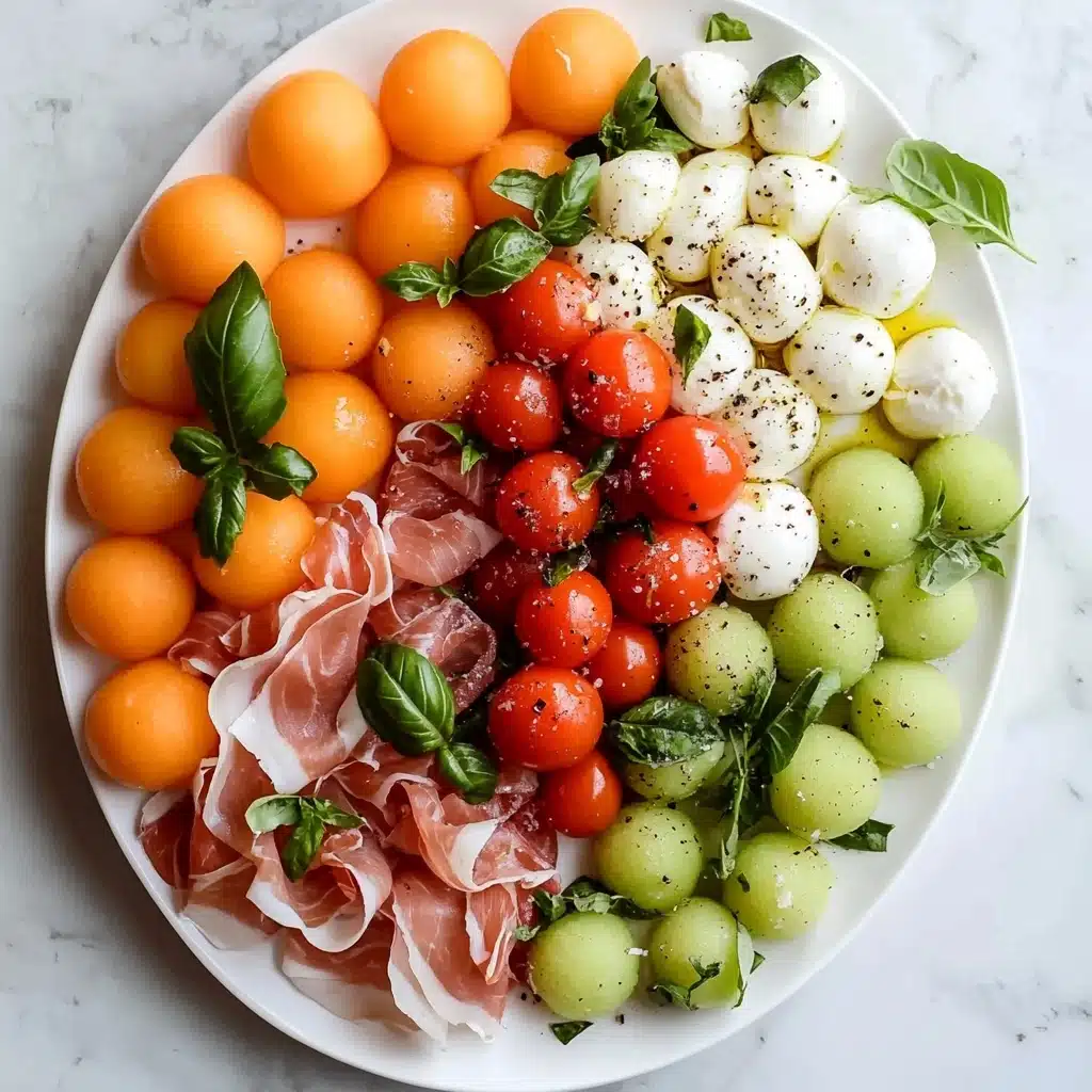 Caprese Melon Salad with Prosciutto and Mozzarella Recipe - Recipe Image