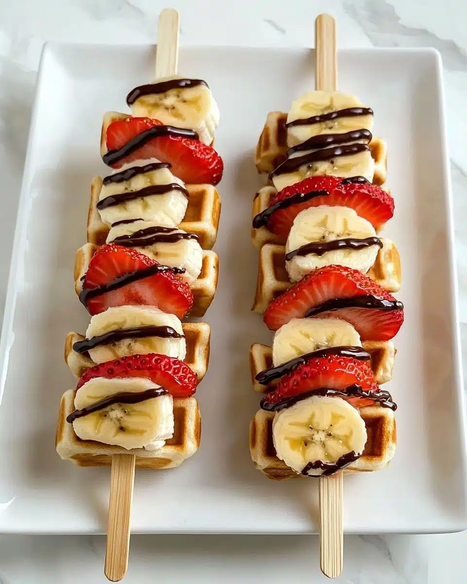 5-Minute Waffles Fruit Skewers Recipe - Recipe Image