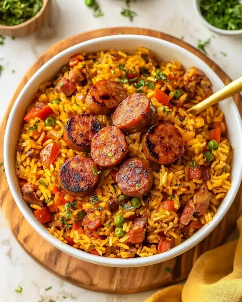 Cajun Dirty Rice with Smoked Sausage Recipe