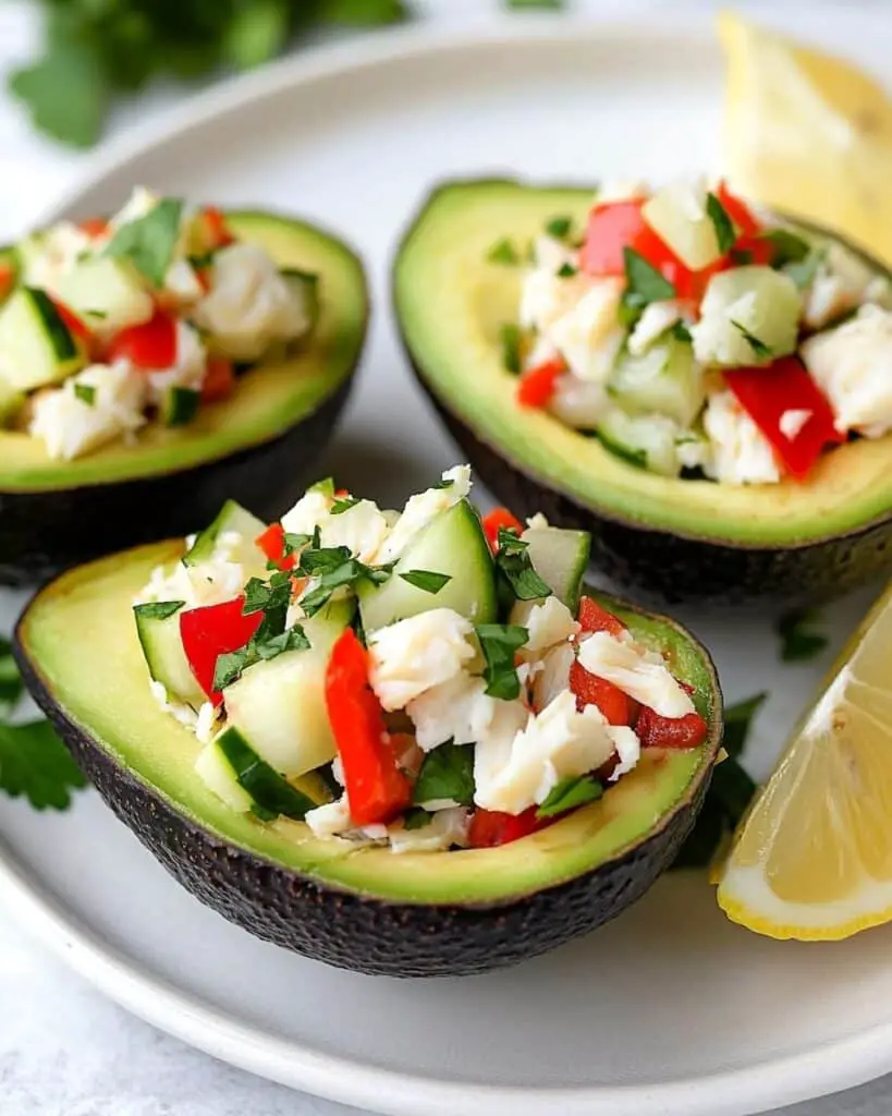 Crab Salad Stuffed Avocado Recipe