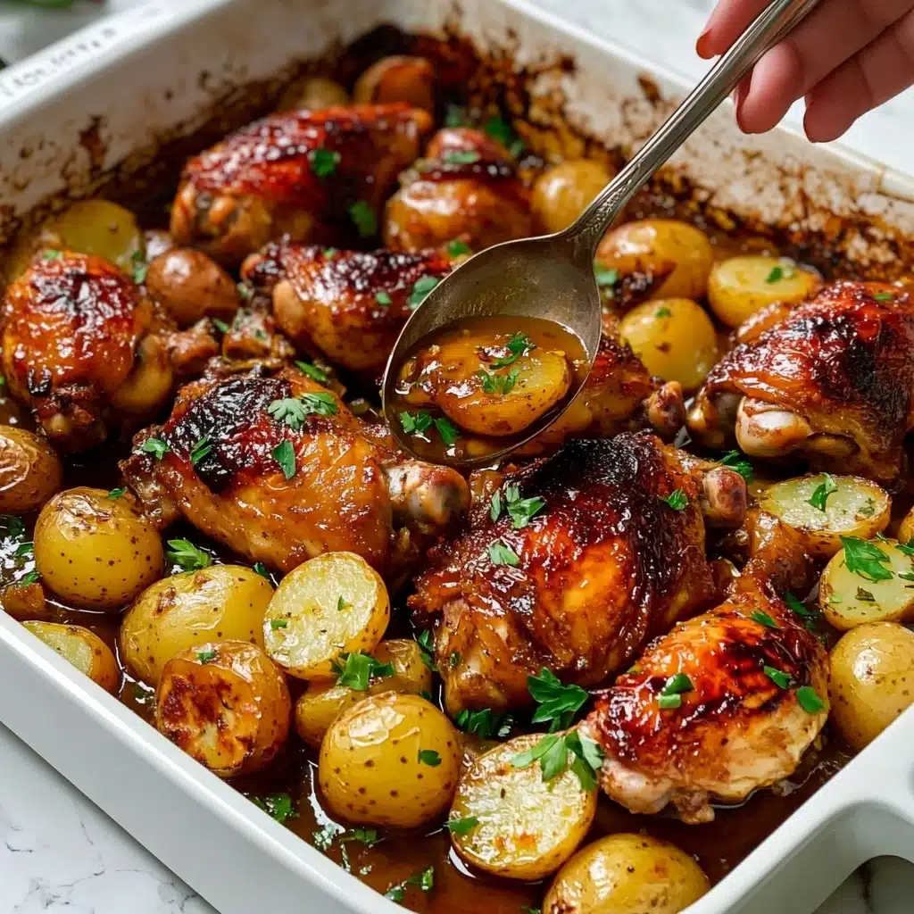 One Pan Chicken and Potatoes Recipe - Recipe Image