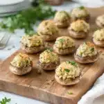 Baked Hazelnut Stuffed Mushrooms Recipe