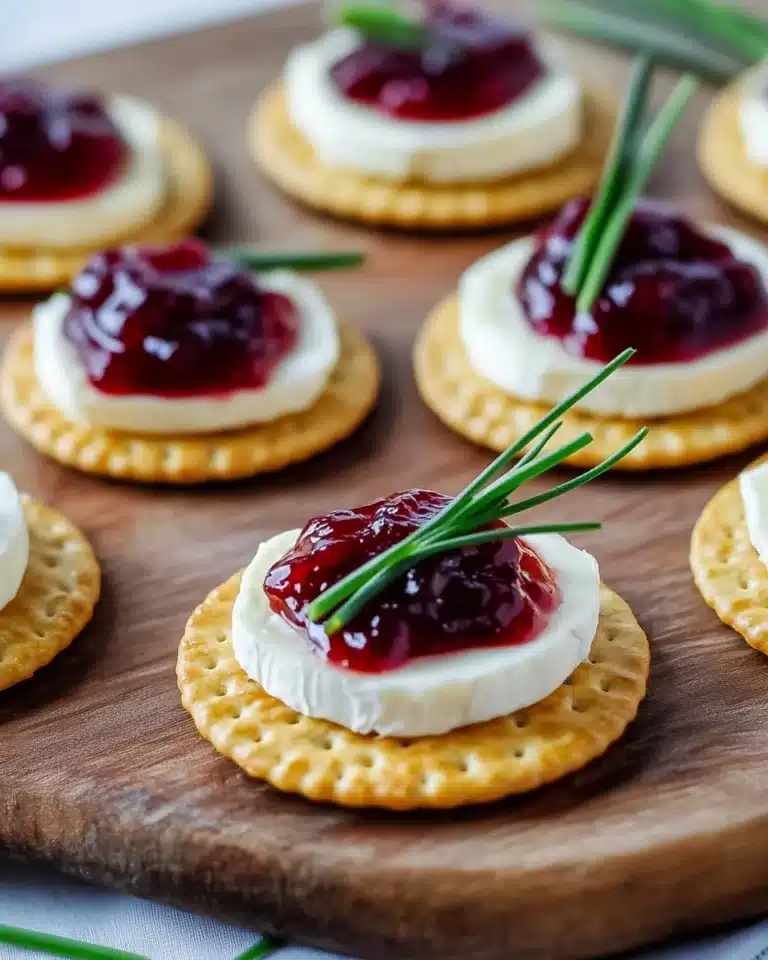 No Bake Cranberry Brie Bites Recipe