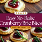 No Bake Cranberry Brie Bites Recipe
