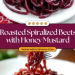 Roasted Spiralized Beets with Honey Mustard Vinaigrette Recipe