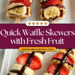 5-Minute Waffles Fruit Skewers Recipe