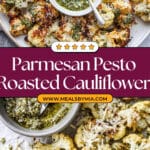 Parmesan Pesto Roasted Cauliflower Recipe
