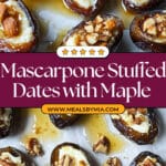 Mascarpone Stuffed Dates with Maple Drizzle Recipe