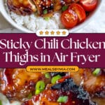 Sticky Sweet Chili Chicken Thighs in Air Fryer Recipe