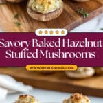 Baked Hazelnut Stuffed Mushrooms Recipe