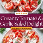 Tomato Garlic Salad Recipe