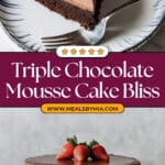 Triple Chocolate Mousse Cake Recipe