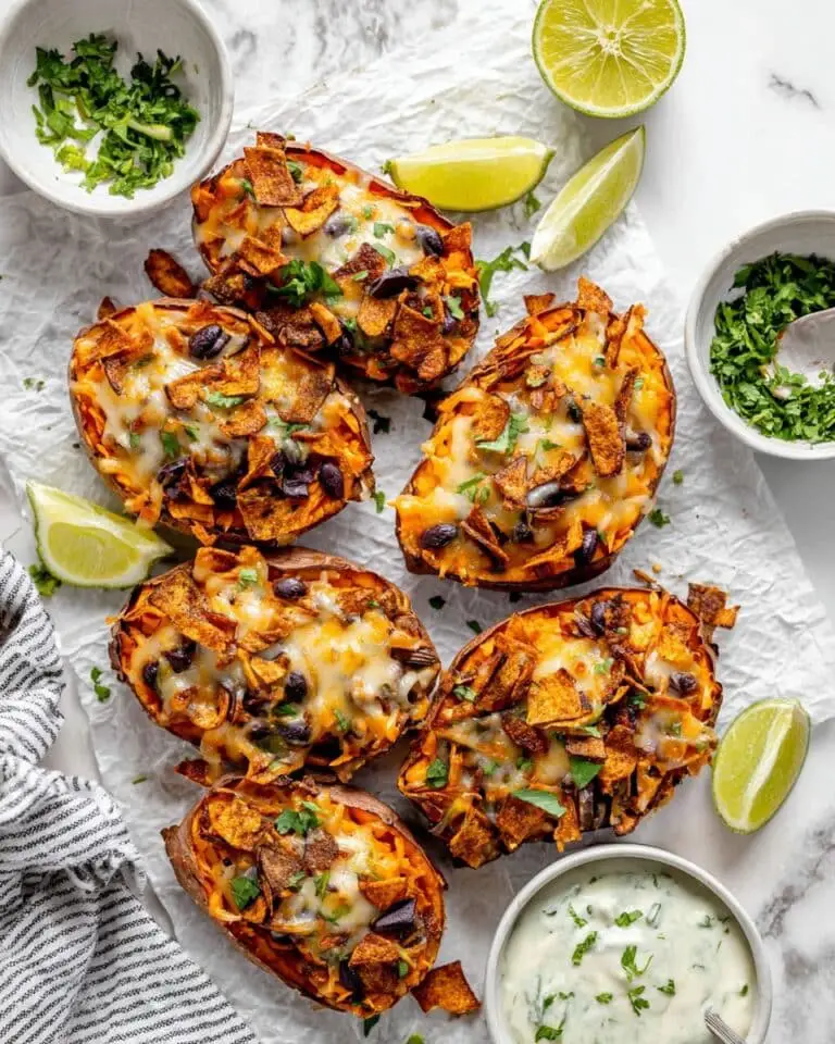 Loaded Vegan Sweet Potato Skins Recipe