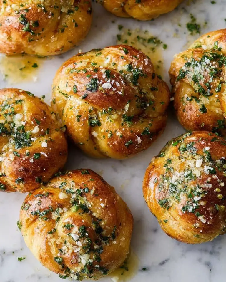 Garlic Knots with Parsley and Parmesan Recipe