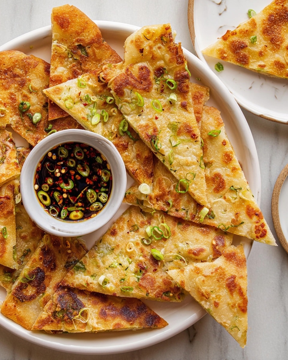 Scallion Pancakes with Dipping Sauce Recipe - Recipe Image