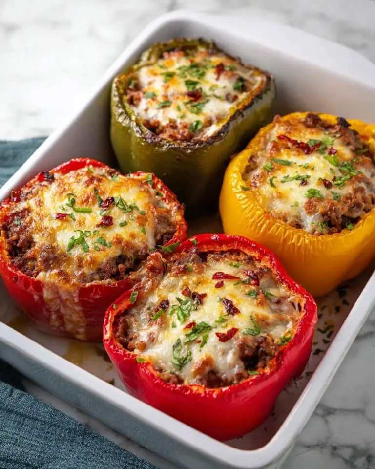 Classic Stuffed Bell Peppers with Ground Beef and Rice Recipe