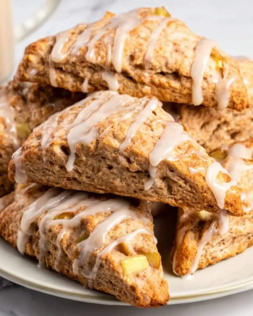 Glazed Apple Scones with Cozy Fall Spices Recipe