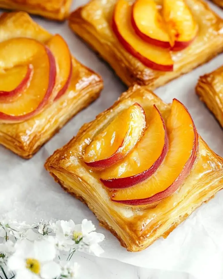 Peach and Brown Sugar Puff Pastry Tarts Recipe