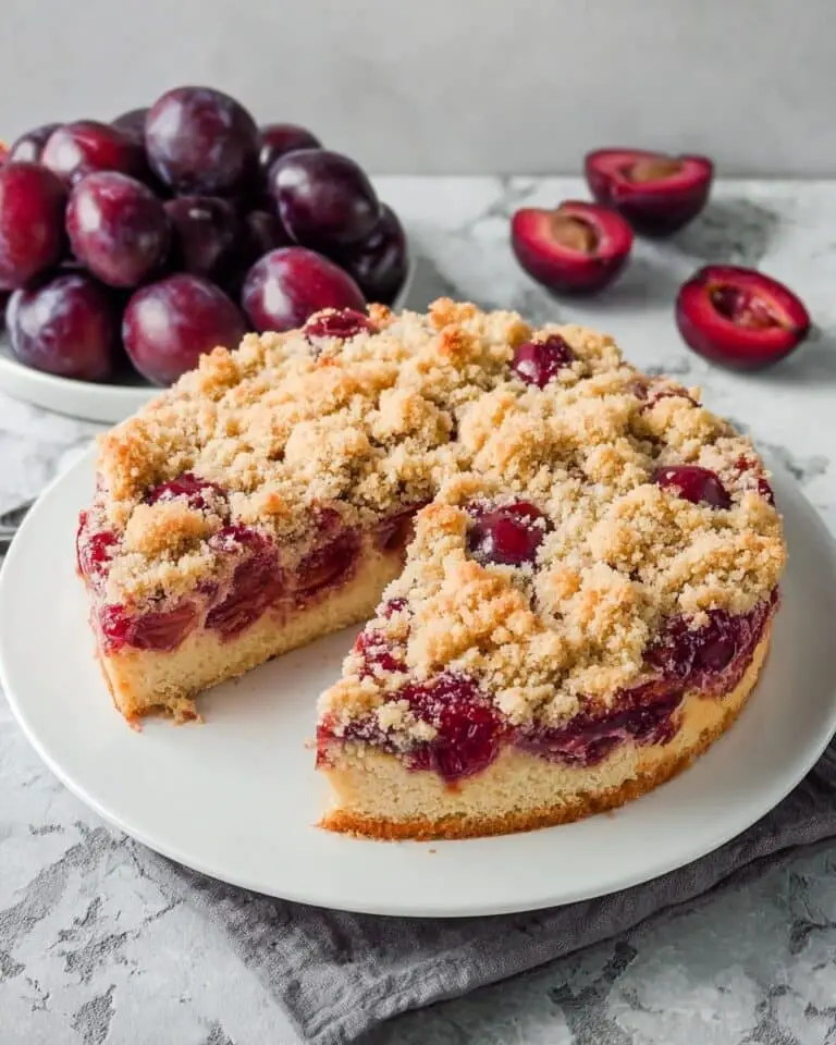 Delightful Plum Cake with Crumble Topping Recipe