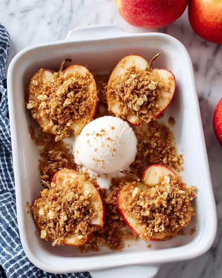 Baked Apples with Crunchy Oat and Walnut Topping Recipe