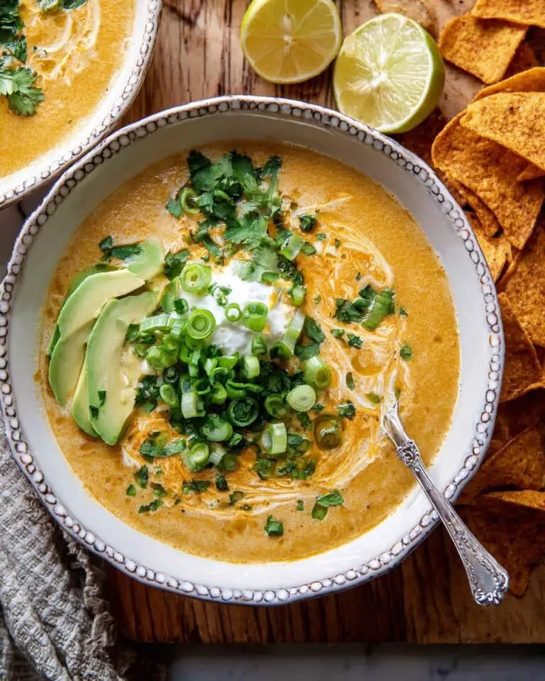 Creamy Green Chili Tortilla Soup Recipe