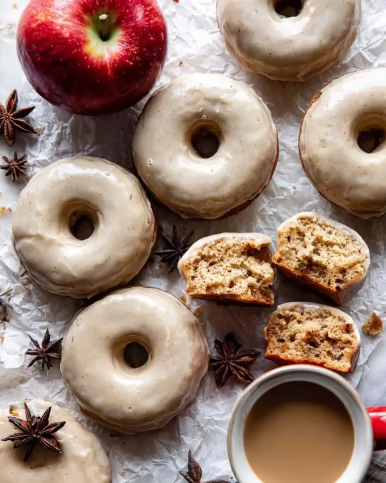 Baked Apple Cider Doughnuts with Cinnamon Maple Glaze Recipe