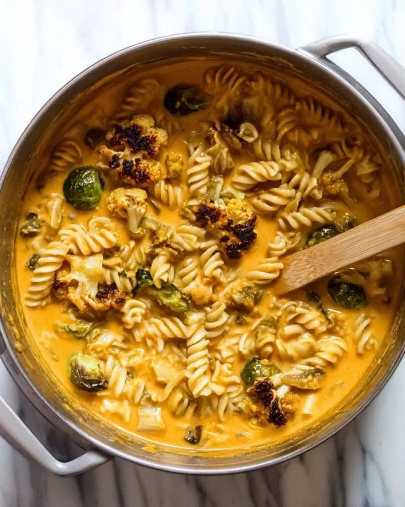 Pumpkin Mac and Cheese with Roasted Veggies Recipe