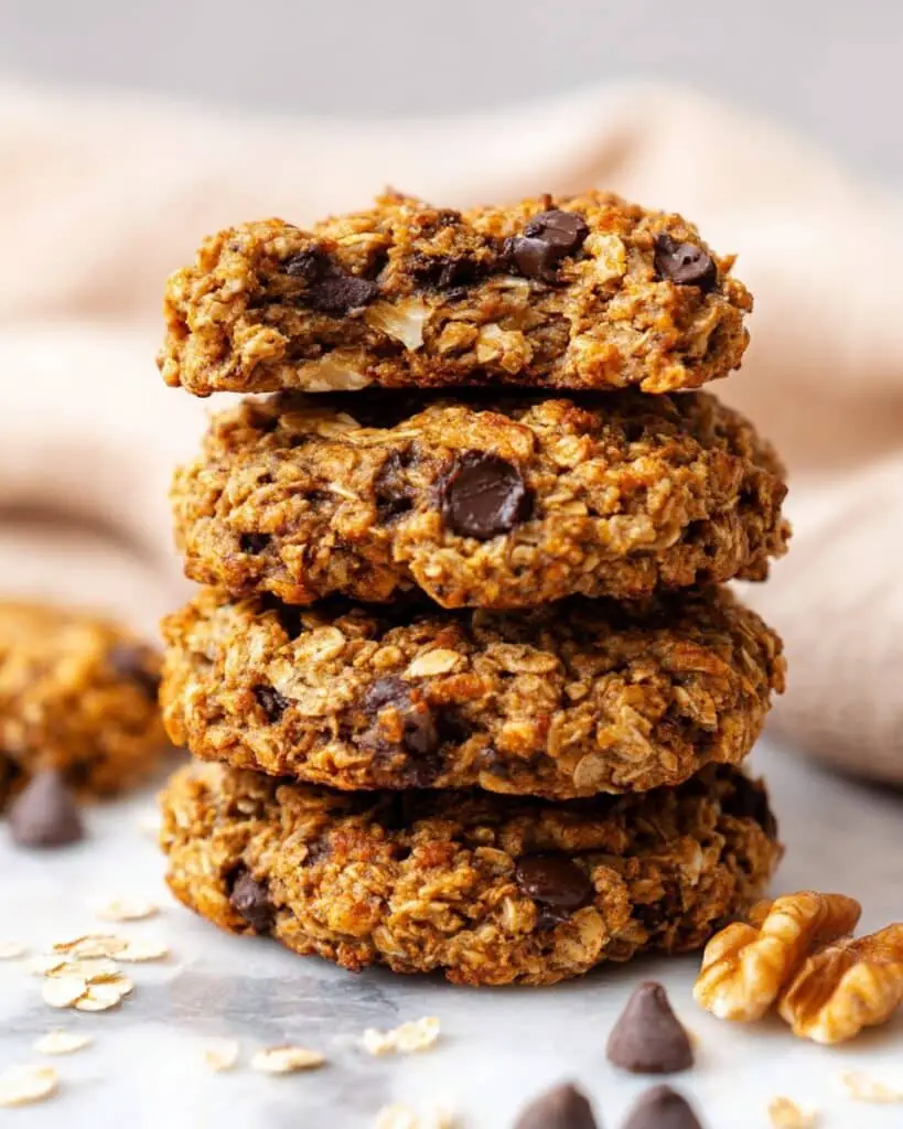 Apple Oatmeal Cookies with Dark Chocolate Chips and Walnuts Recipe