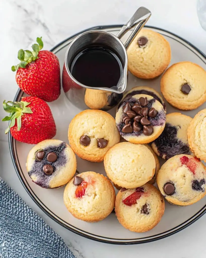 Pancake Mini Muffins with Fruit and Chocolate Chips Recipe