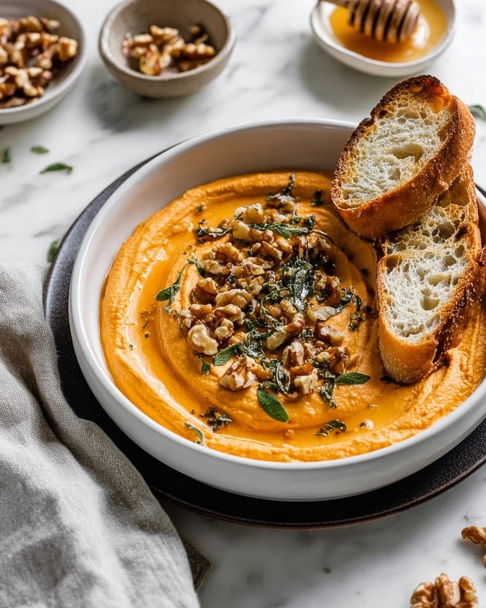 Pumpkin Whipped Feta Dip with Honey and Thyme Recipe - Recipe Image