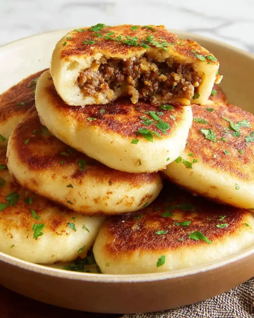 Stuffed Potato Cakes with Meat and Mushrooms Recipe
