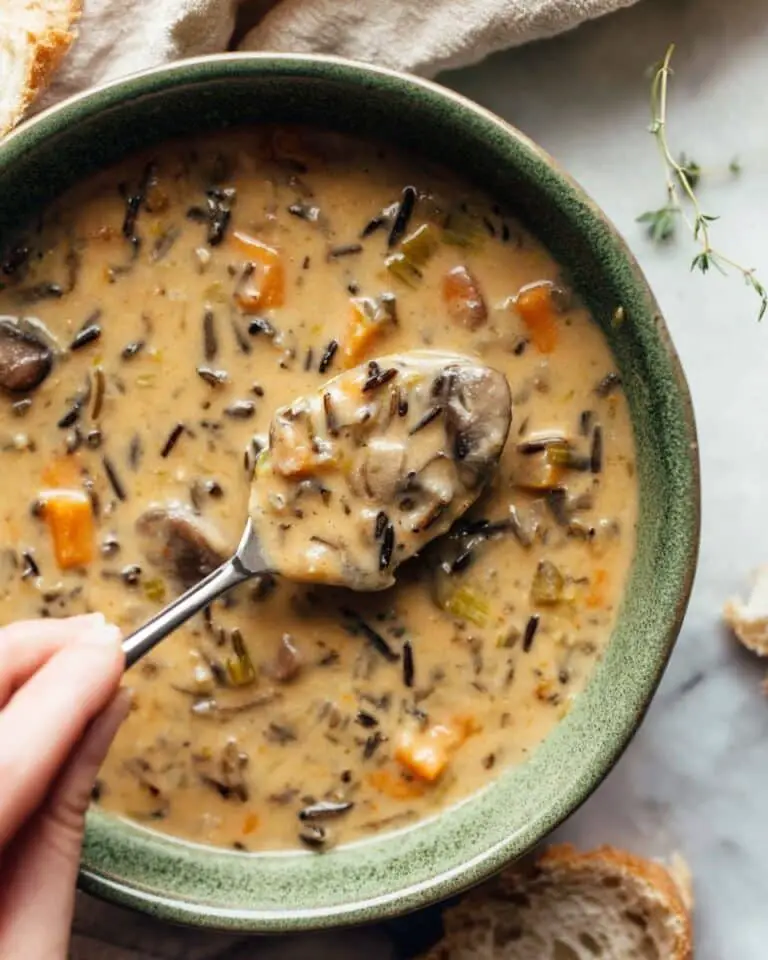 Creamy Mushroom Wild Rice Soup in the Instant Pot Recipe