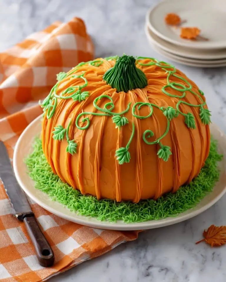 Thanksgiving Pumpkin Spice Cake with Festive Frosting and Coconut Accents Recipe