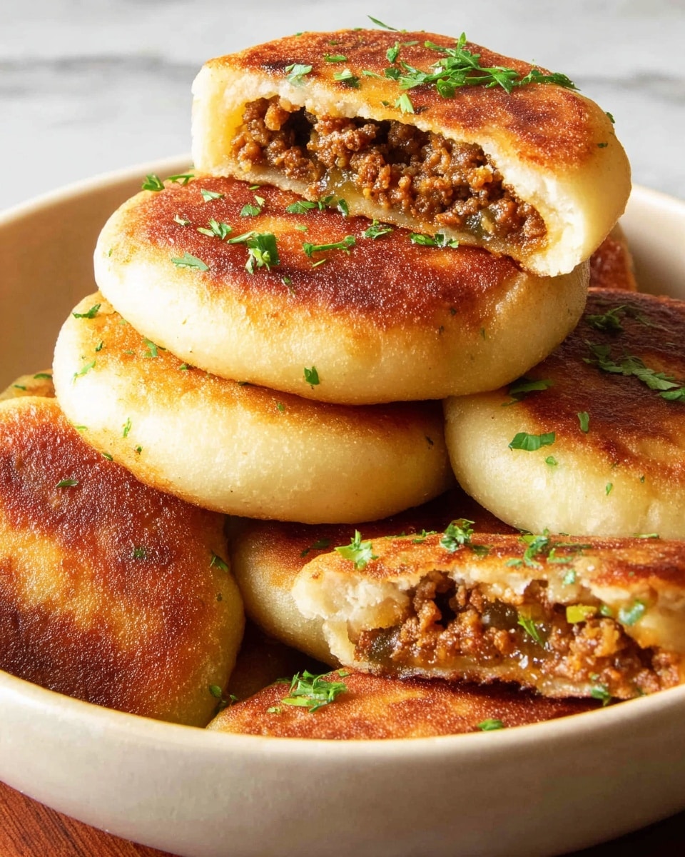 Stuffed Potato Cakes with Meat and Mushrooms Recipe - Recipe Image