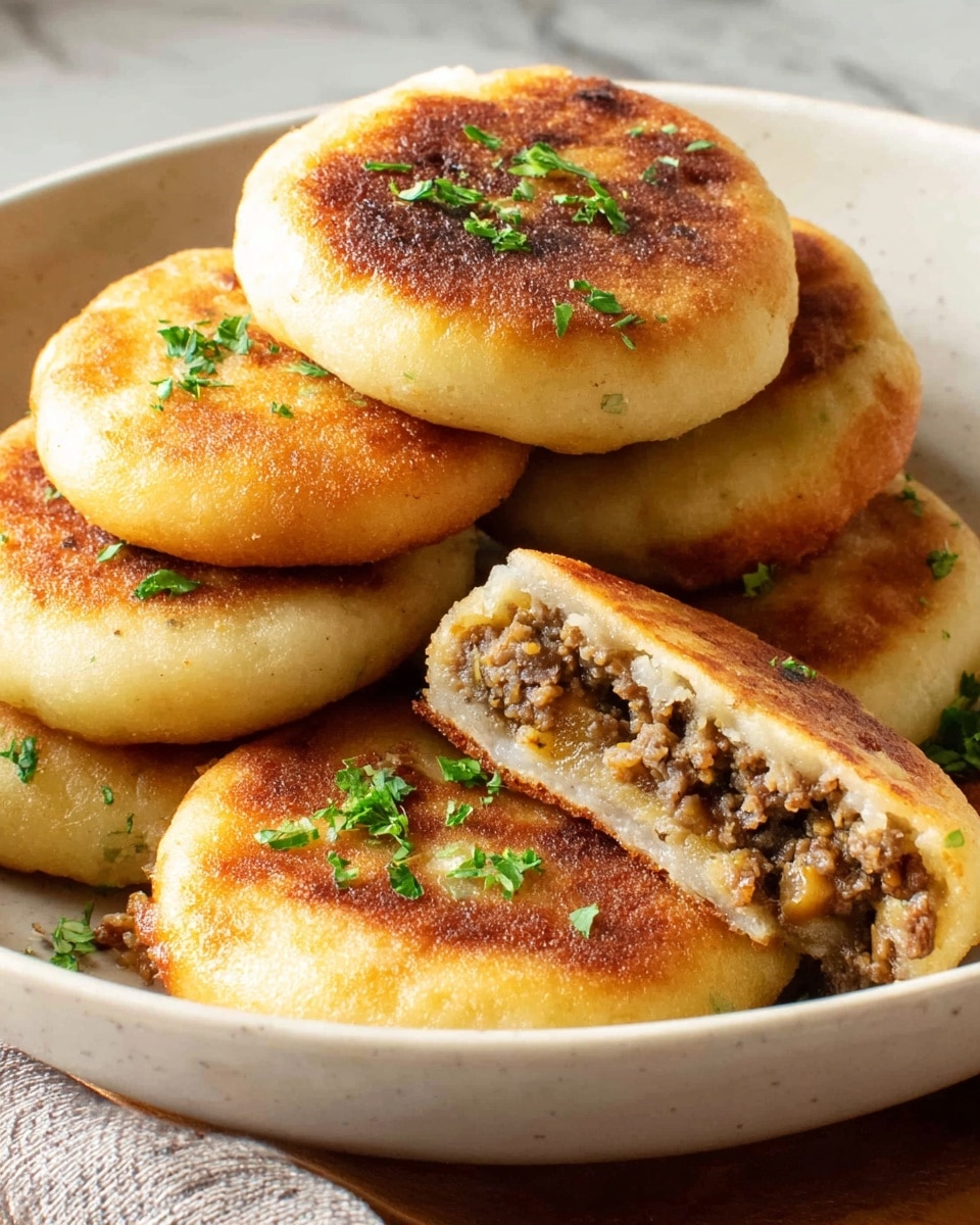 Stuffed Potato Cakes with Meat and Mushrooms Recipe - Recipe Image