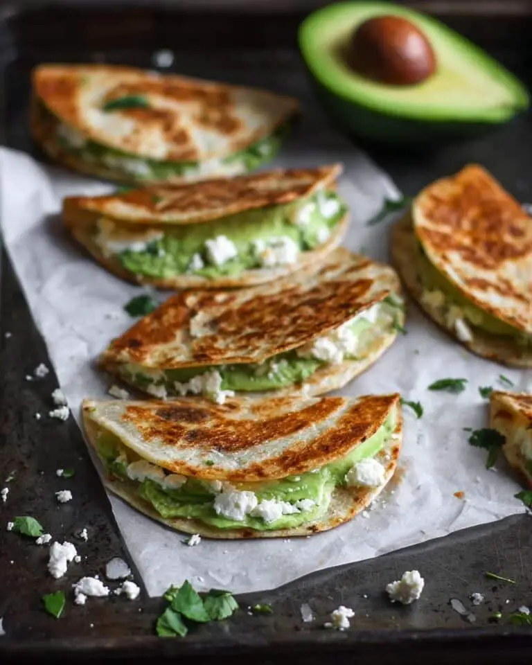 Mini Avocado & Hummus Quesadillas (Healthy Snack) Recipe