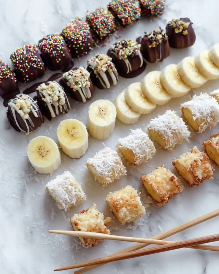 Banana Sushi: 4 Creative Variations with Chocolate, Sprinkles, Chia Seeds, Coconut, and Rice Krispies Recipe